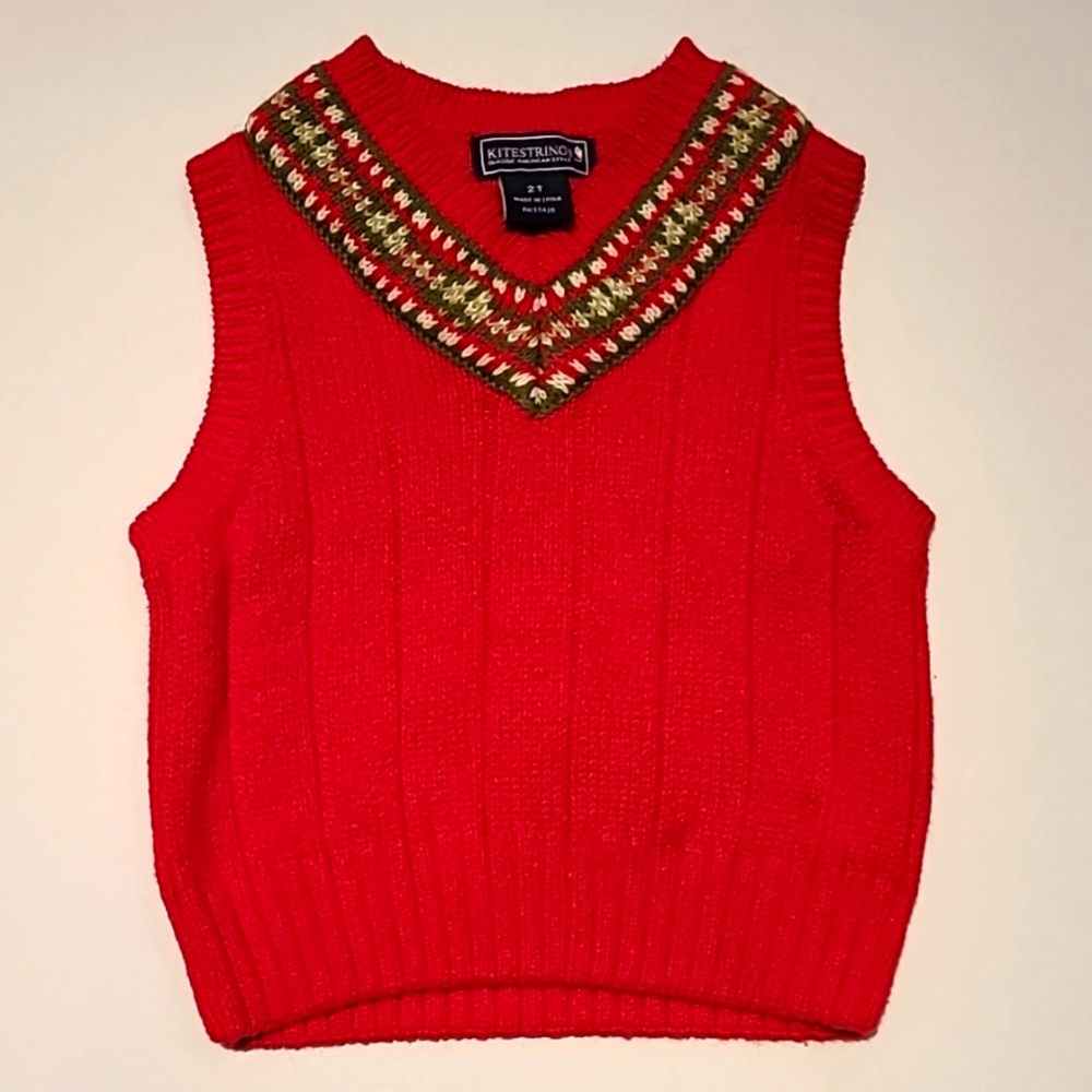 Holiday sweater vest for toddler